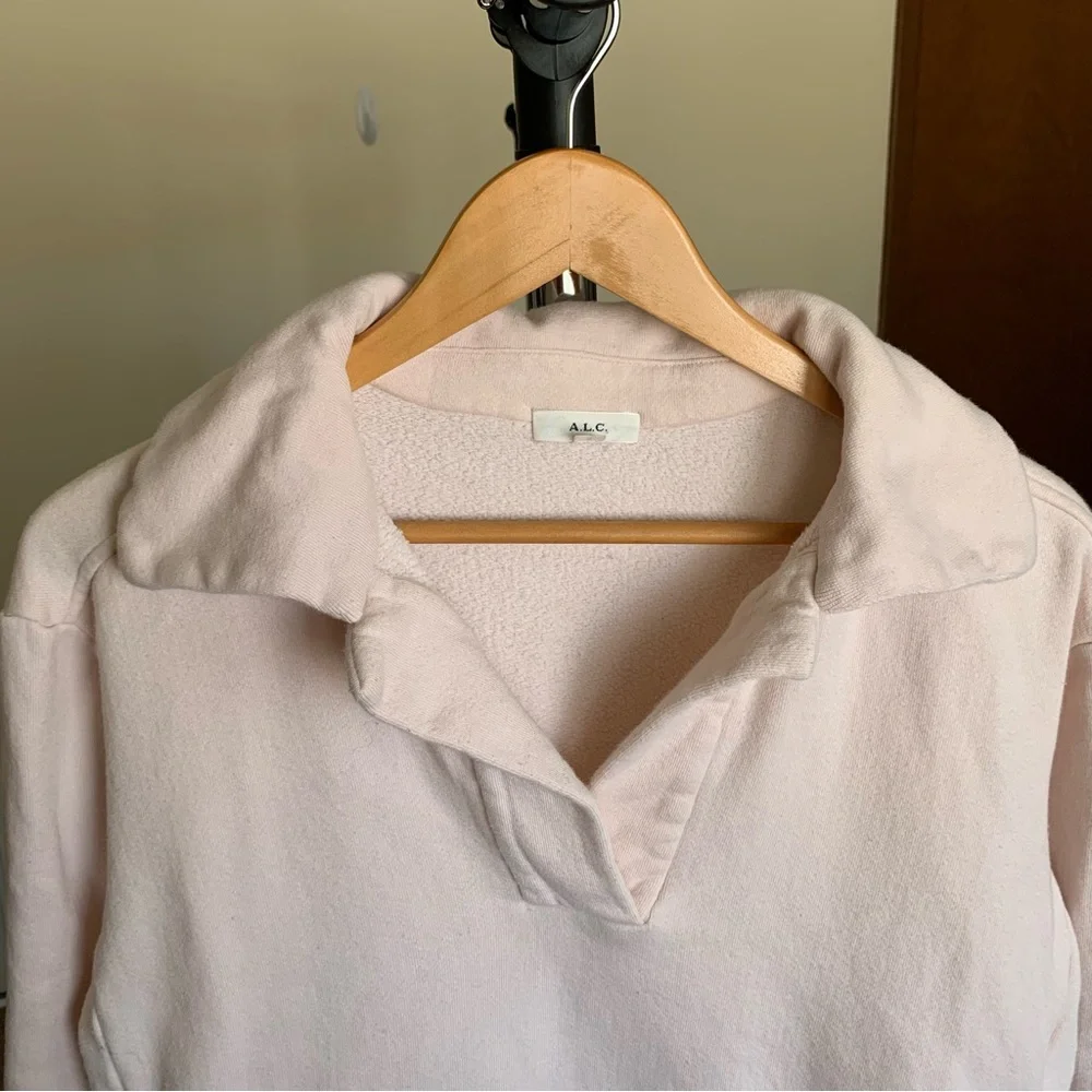 ALC Fleece Pullover Sweatshirt Sweater Pink